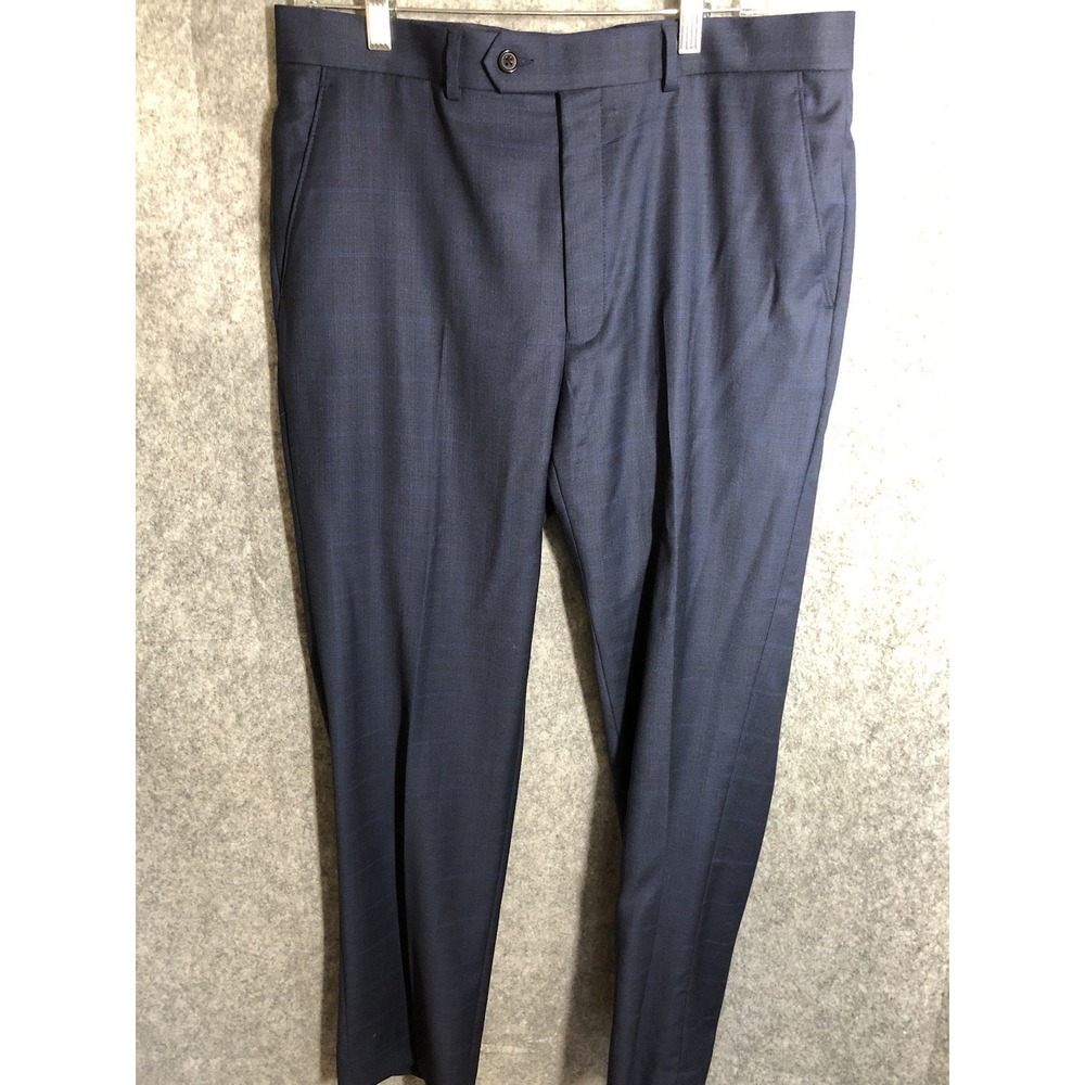 Ralph Lauren Pants Mens 34x32 Blue Wool Business Career Classic